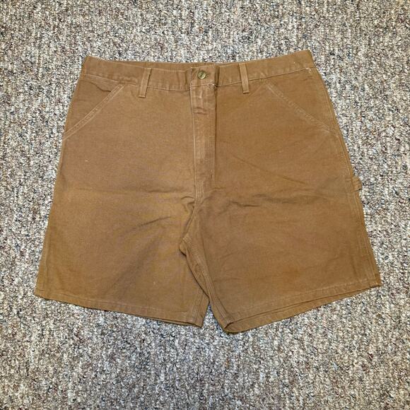 Vintage Deadstock Carhartt B25 Washed Duck Carpenter Shorts Size 40 Made in USA - Picture 2 of 6